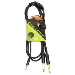 PROEL STAGE CHLP170LU15 CHALLENGE Series kabel Jack 3.5 stereo  - 2x Jack 6.3 mono dł. 1.5m